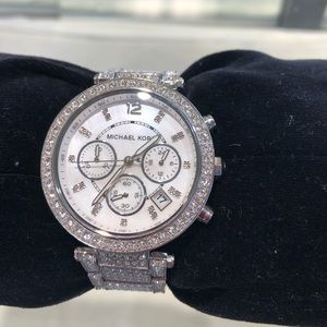 Michael Kors Parker Silver SS Glitz Ladies